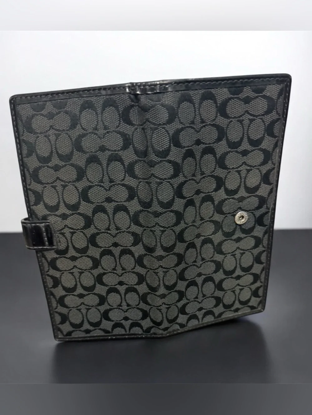 Coach Signature Black Boho Jacquard Canvas Handbag And Wallet - Picture 14 of 16